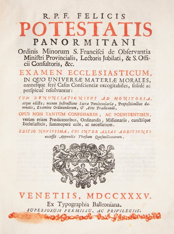 Felice Potestà - R. P. F. Felicis Potestatis Panormitani Examen ecclesiasticum