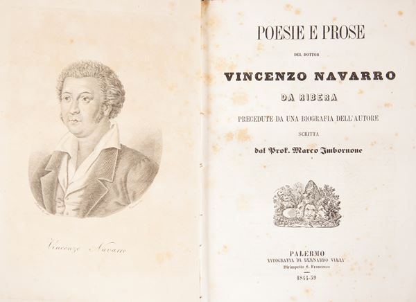 Vincenzo Navarro da Ribera. Poesie e prose. Precedute da una biografia dell'autore scritta dal Prof. Marco Imbornone