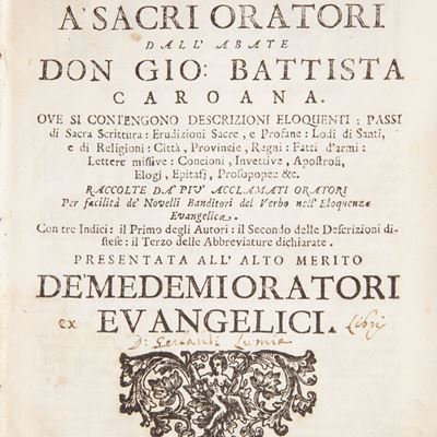 Giovan Battista Caroana - la Miniera Aperta a Sacri Oratori