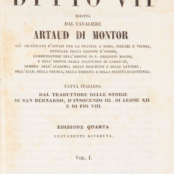 Artaud di Montor - Storia di Pio VII. Volumi I-II-III