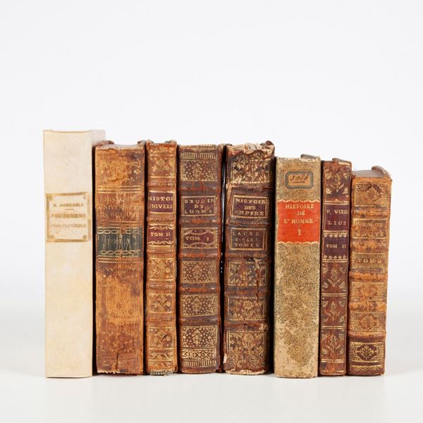 Otto volumi scompleti del 700 francese