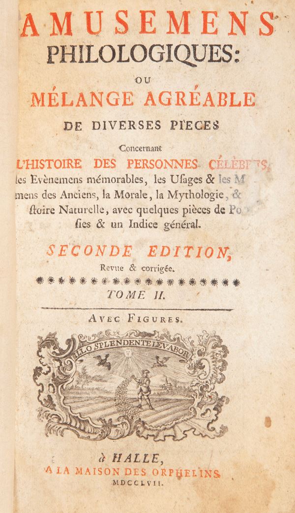 Otto volumi scompleti del 700 francese - Asta Asta a Tempo - Libri Antichi e  Stampe - Casa d'Aste Arcadia