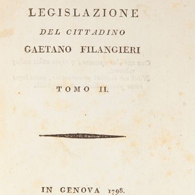 La Scienza della Legislazione del Cittadino Gaetano Filangeri. Scompleto: Solo Voll. II-III-V-VII...