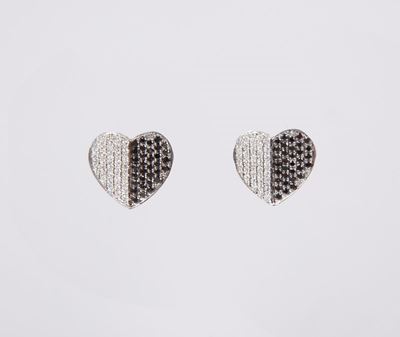 Orecchini a Cuore in Oro e Brillanti