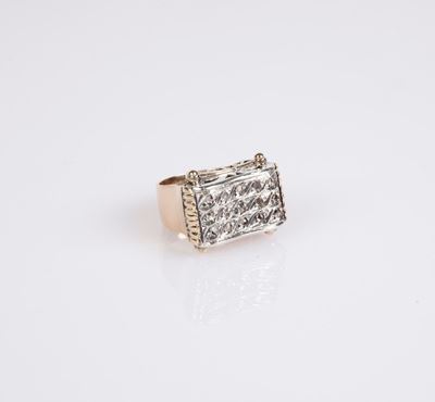 Anello a Ponte in Oro e Diamanti