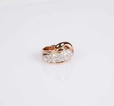 Anello a Fascia in Oro e Brillanti