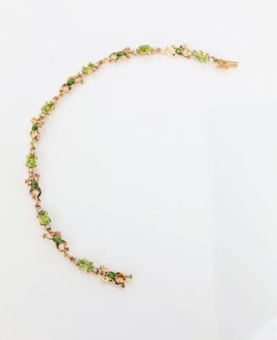 Bracciale Tartarughine in Oro, Peridoti e Brillanti