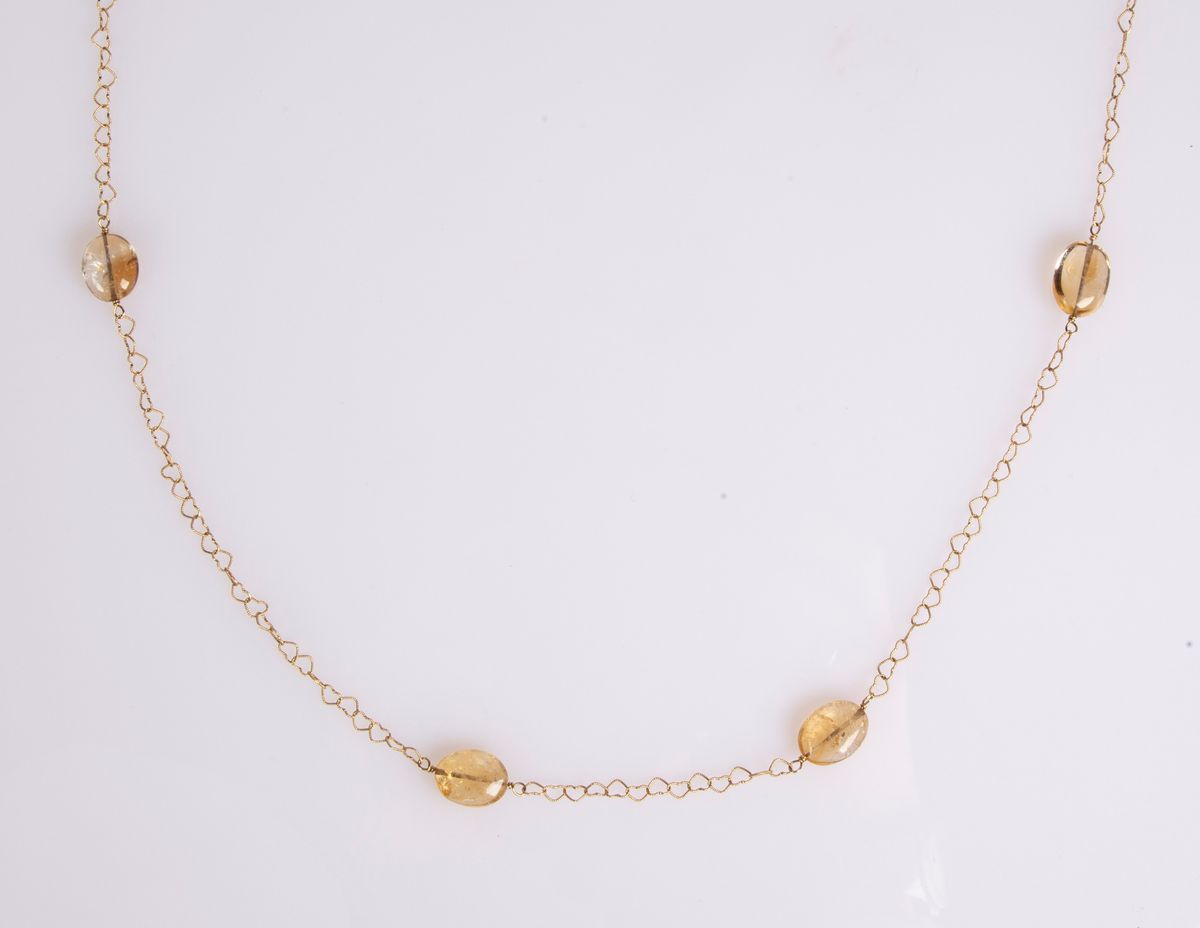 Collana Laccio con Quarzi Citrini
