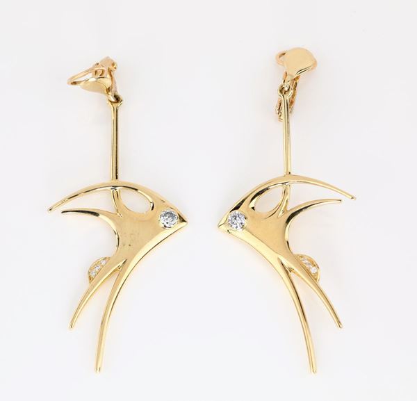 Orecchini in oro e brillanti