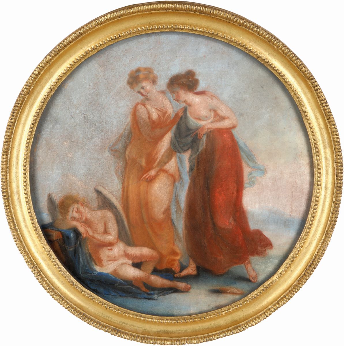 Pittore degli Inizi del XIX Secolo - A) Baccanti con L'erma di Dioniso B) Eros Addormentato