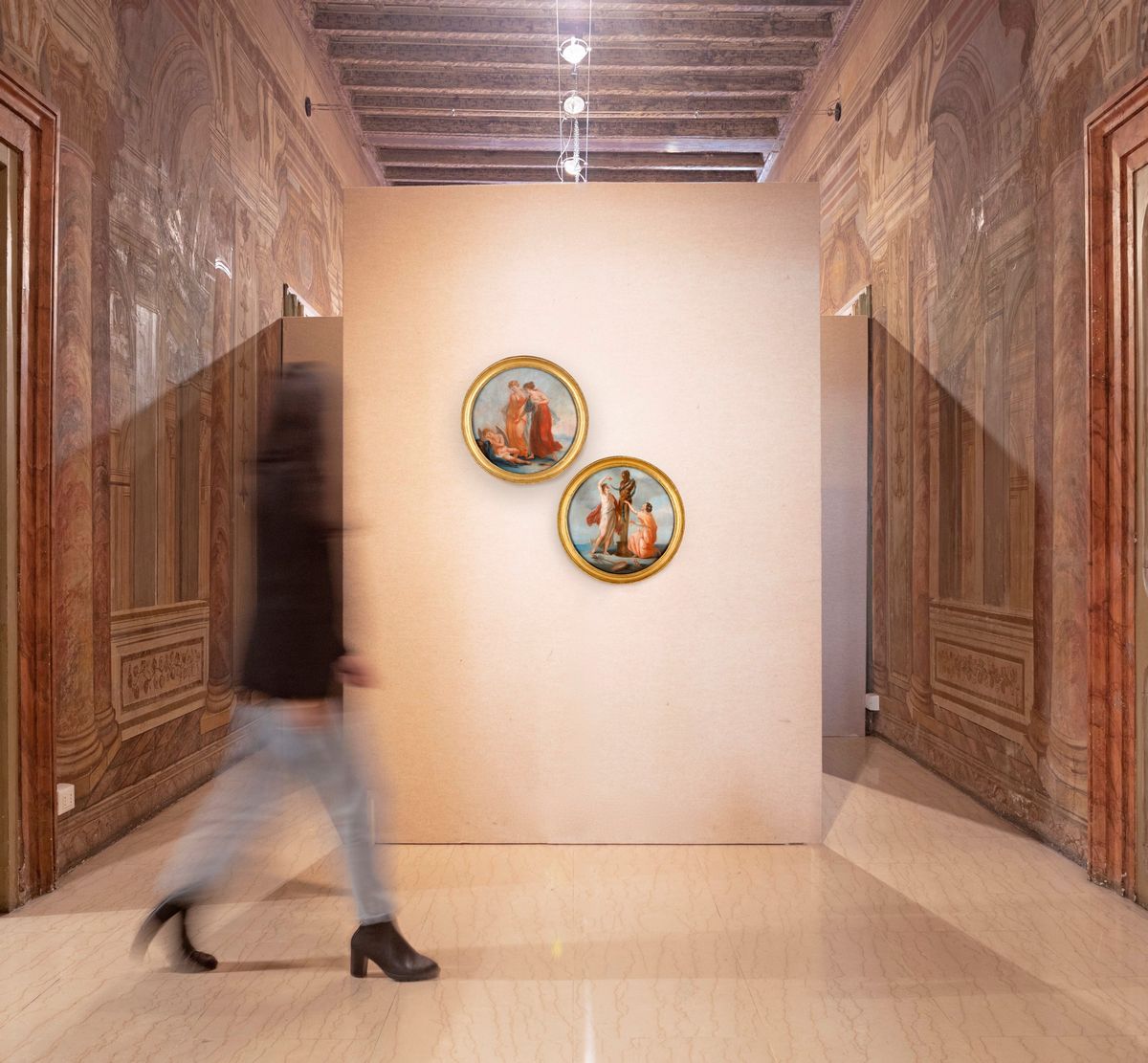 Pittore degli Inizi del XIX Secolo - A) Baccanti con L'erma di Dioniso B) Eros Addormentato