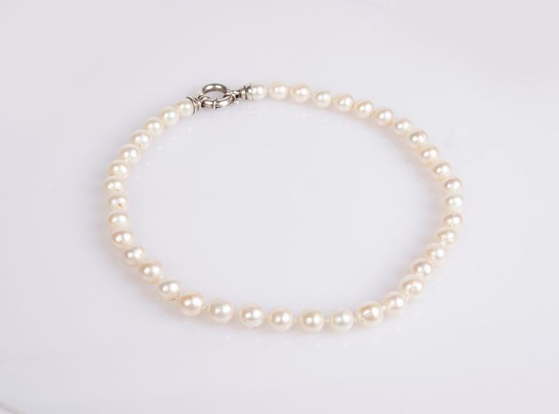 Collana di Perle Freshwater e Argento