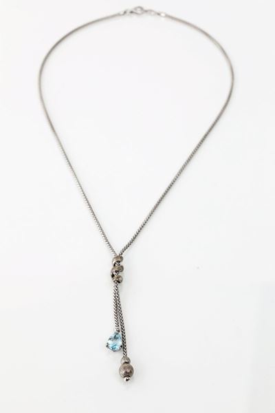 Collana in Oro e Topazio Azzurro