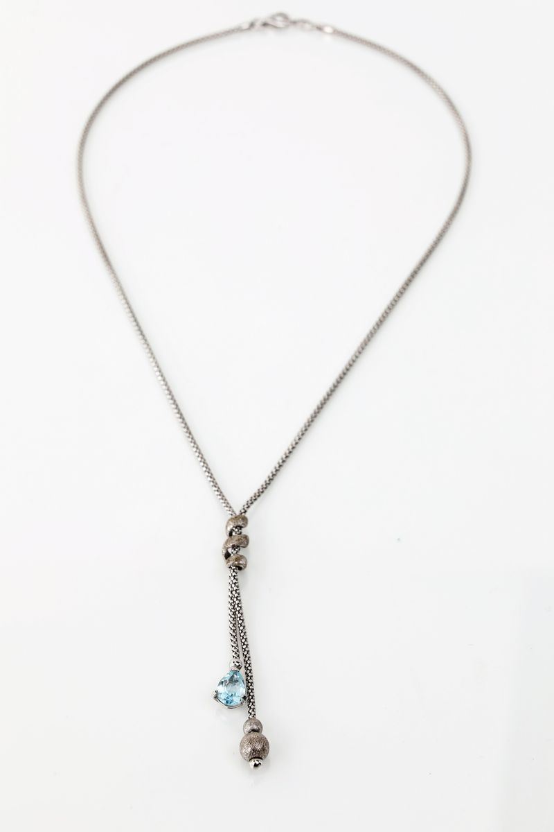 Collana in Oro e Topazio Azzurro