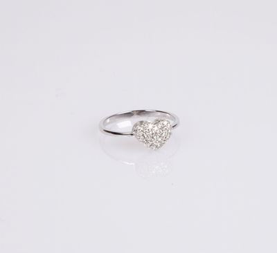Anello a Cuore in Oro e Brillanti