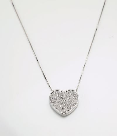 Pendente a Cuore in Oro e Brillanti