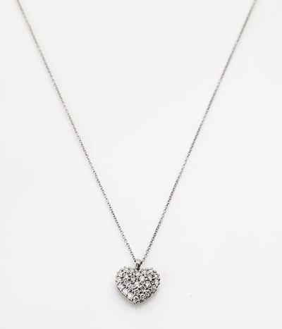 Pendente a Cuore in Oro e Brillanti