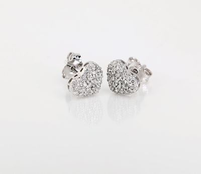 Orecchini a Cuore in Oro e Brillanti
