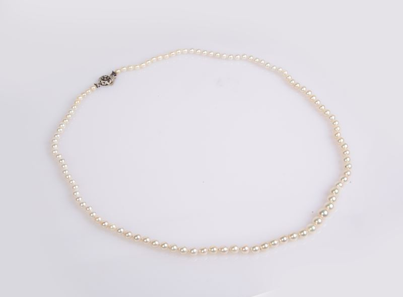 Collana di Perle, Oro e Zaffiri