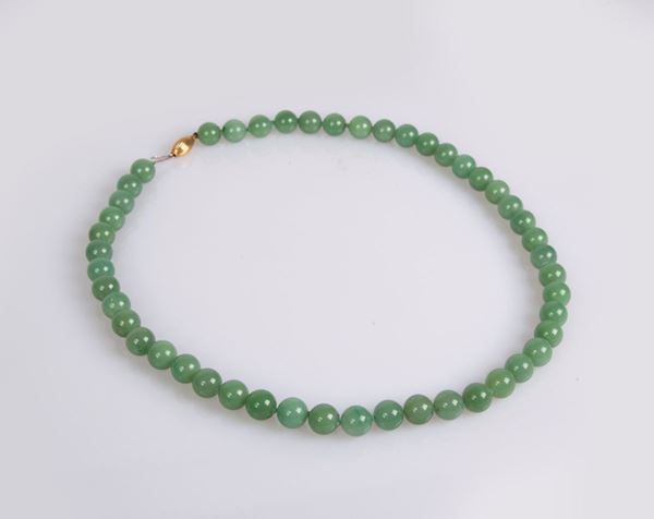 Collana in giada e oro