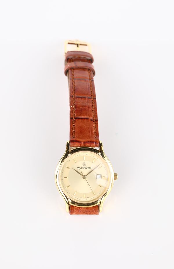 Wyler Wetta - Orologio da polso al quarzo da donna in acciaio e metallo dorato