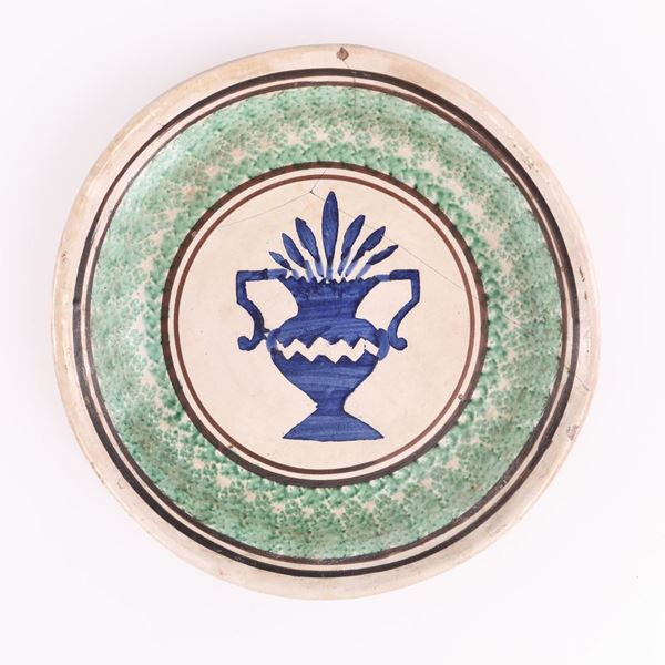 Grande piatto in ceramica, Sicilia