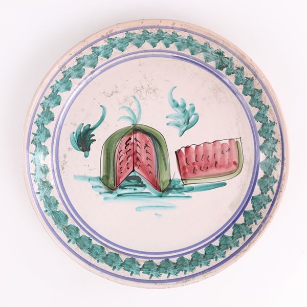 Grande piatto in ceramica, Sicilia