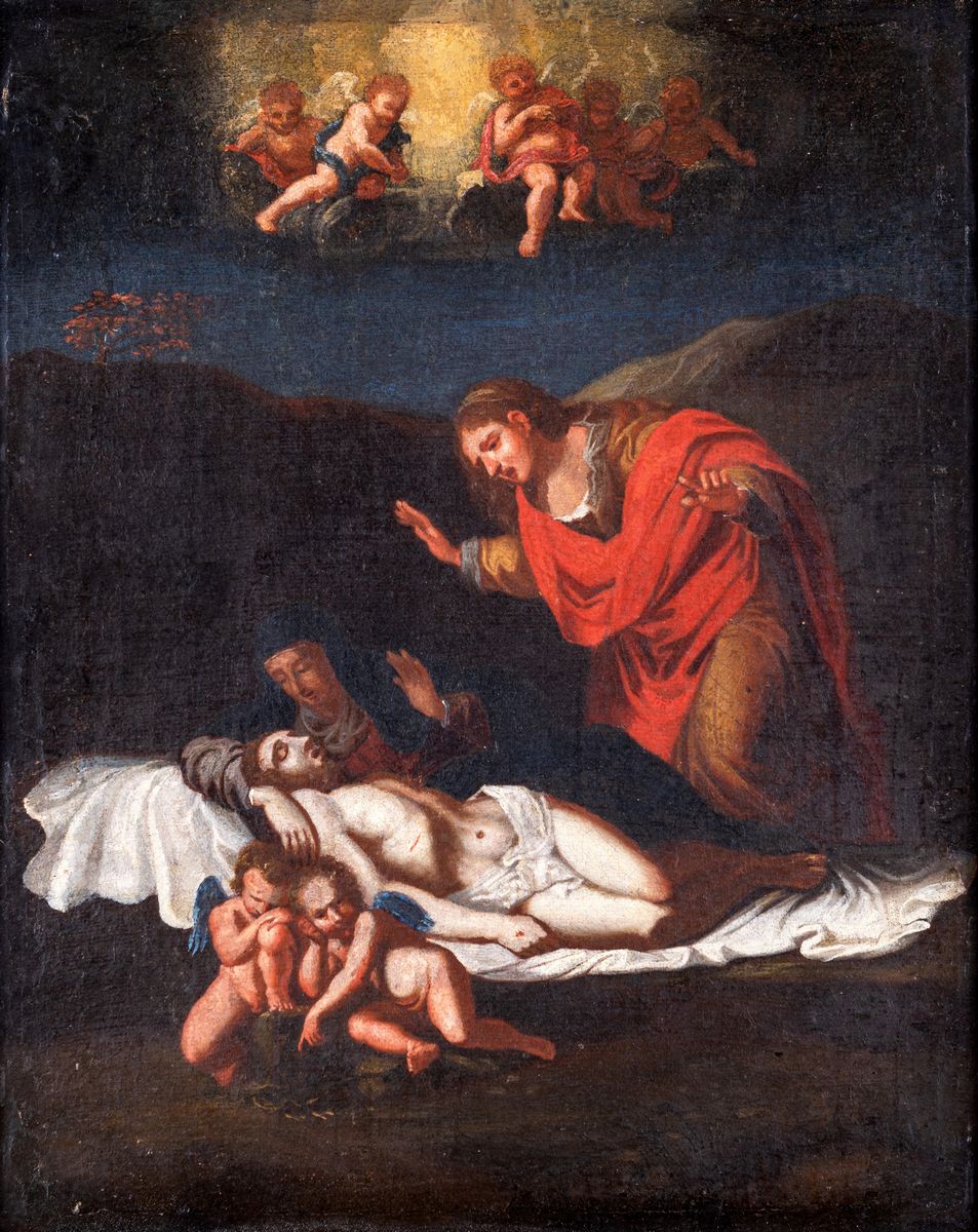Pittore del XVIII Secolo - Compianto su Cristo Morto