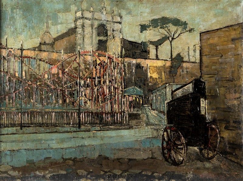 Scuola Napoletana, Fine XIX/inizi XX Secolo - Veduta di Roma