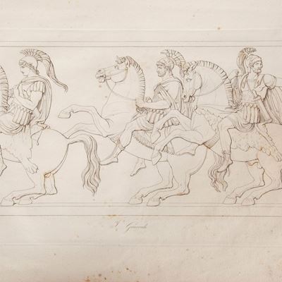 Bertel Thorwaldsen - Album Dell'inizio del XIX Secolo Contenente 17 Acquaforti Disegnate da Ferdi...