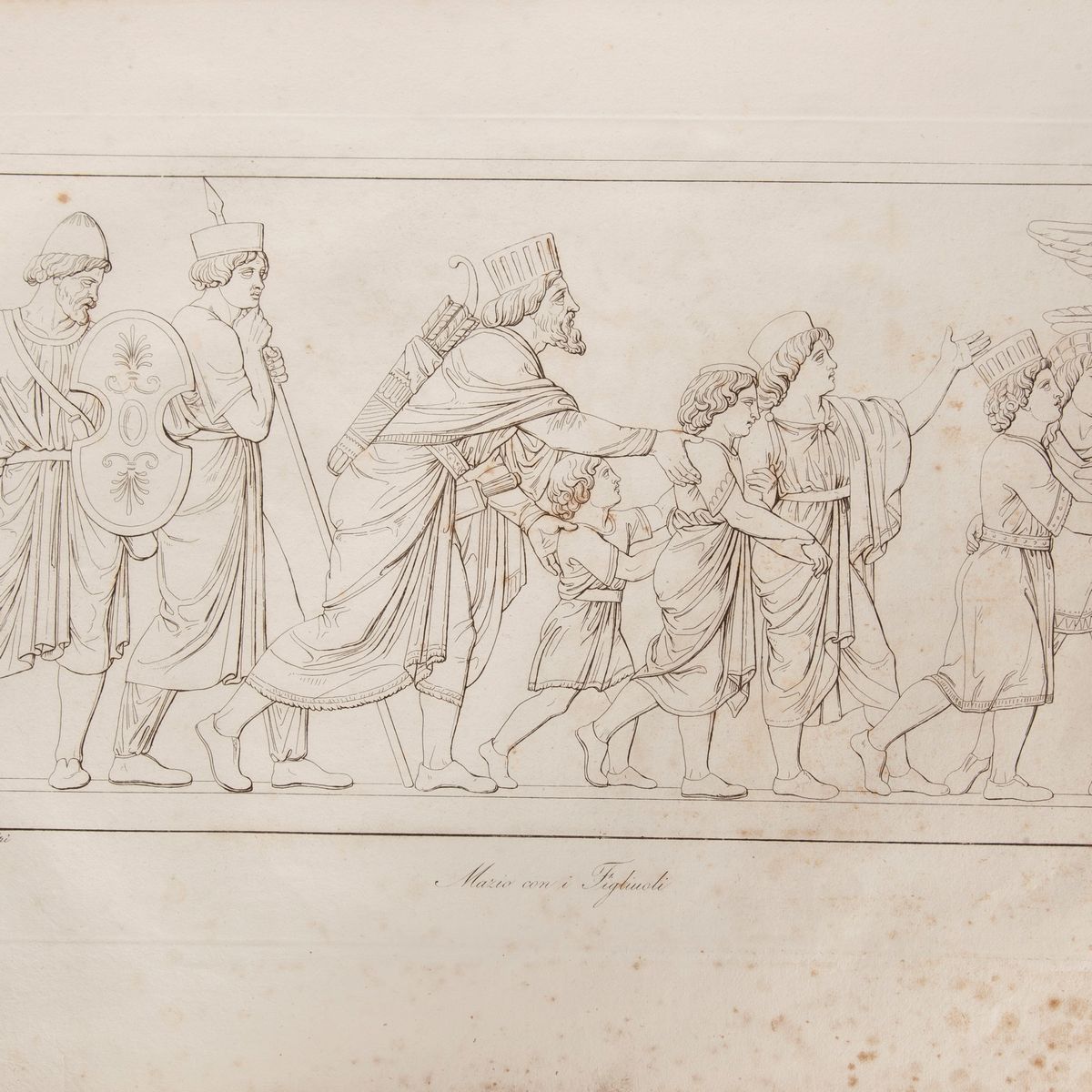Bertel Thorwaldsen - Album Dell'inizio del XIX Secolo Contenente 17 Acquaforti Disegnate da Ferdi...