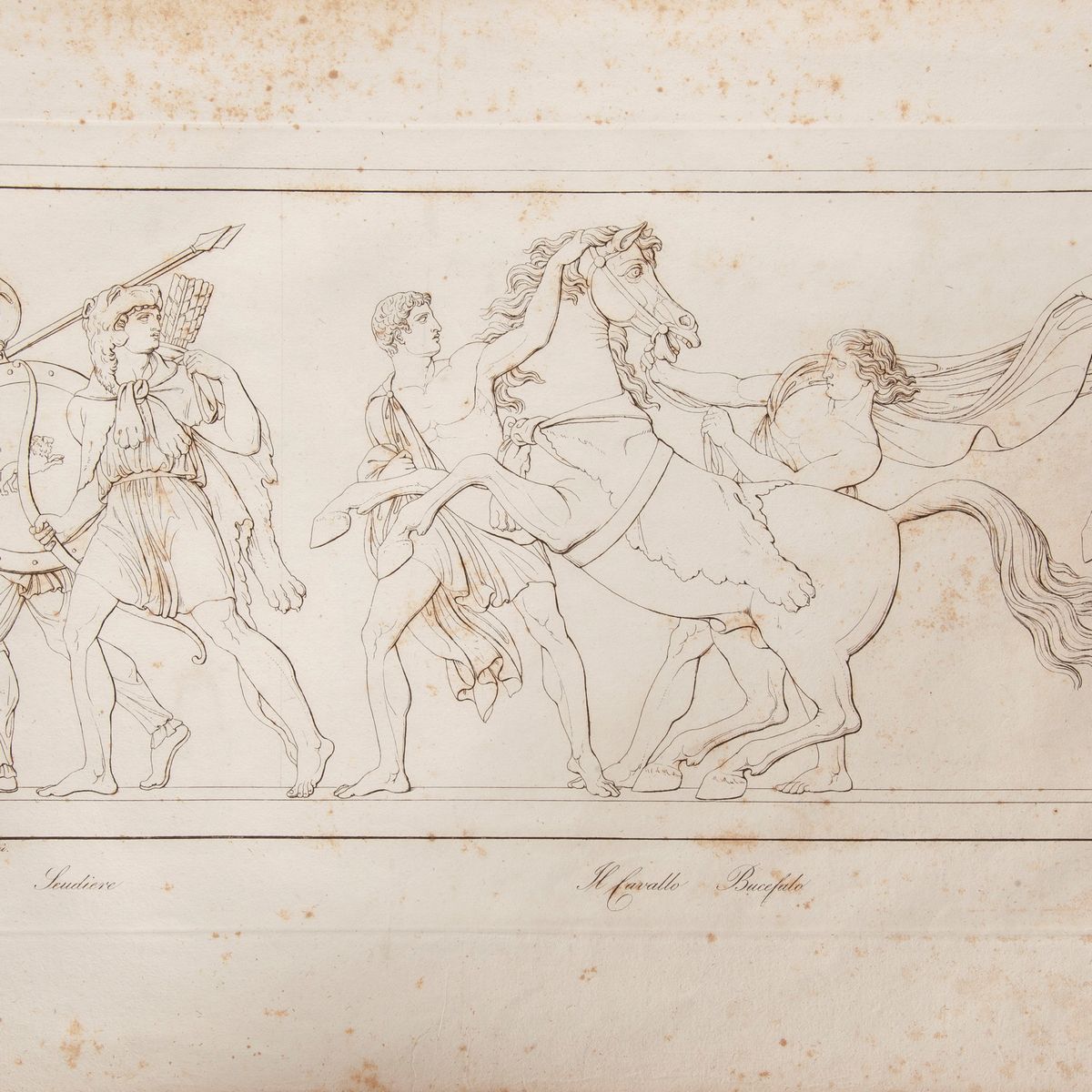 Bertel Thorwaldsen - Album Dell'inizio del XIX Secolo Contenente 17 Acquaforti Disegnate da Ferdi...