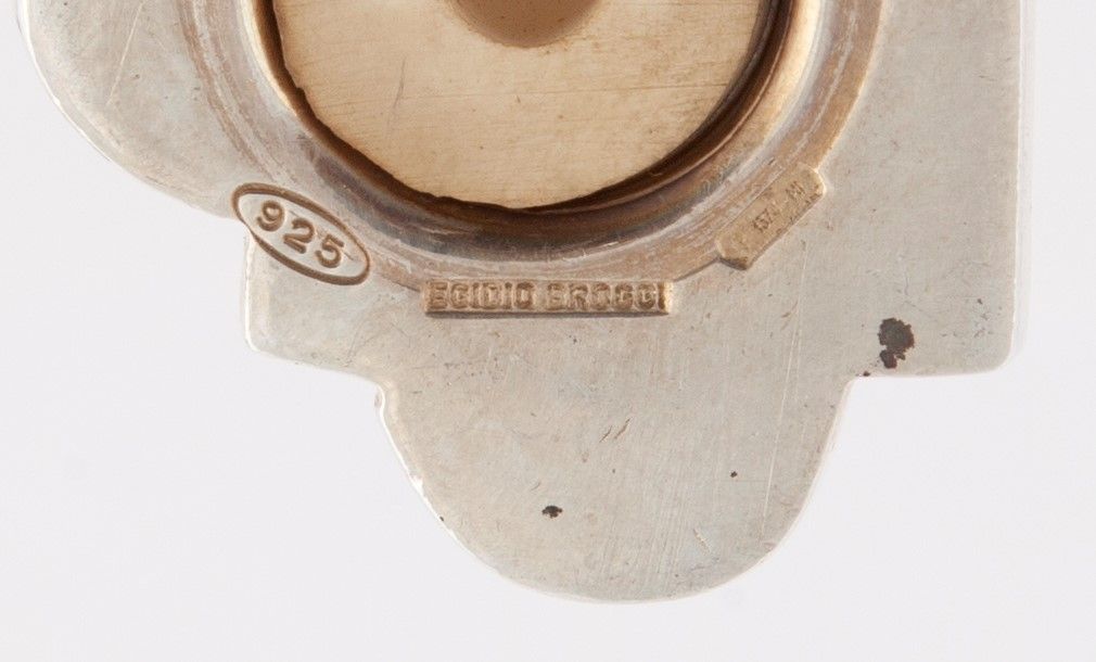 Coppia di Saliere in Argento 925/1000, Argentiere Egidio Broggi Milano