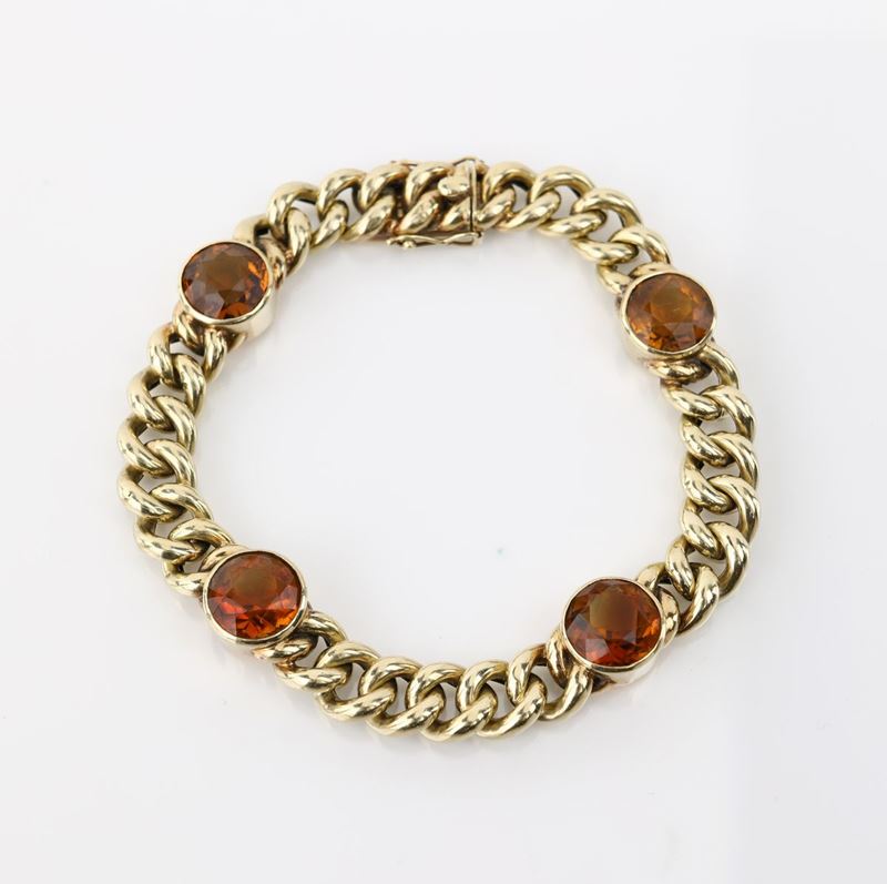 Bracciale in Oro e Quarzi Citrini
