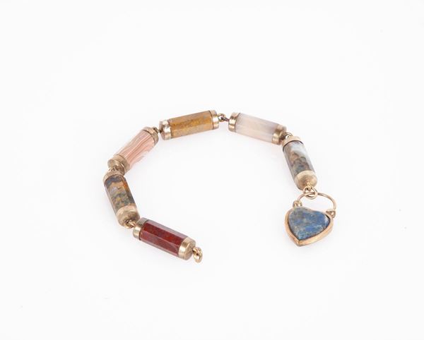 Bracciale in metallo e pietre dure