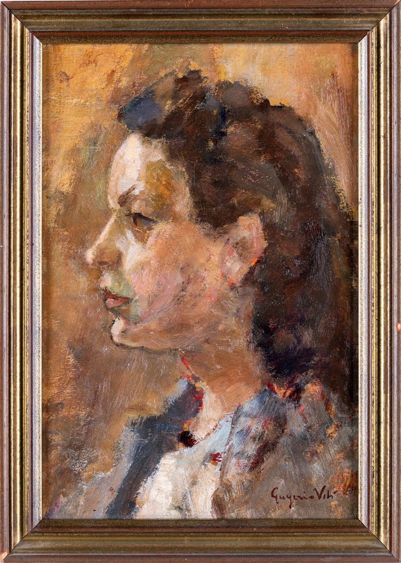 Eugenio Viti - Recto: Profilo di Donna - Verso: Studio di Figura