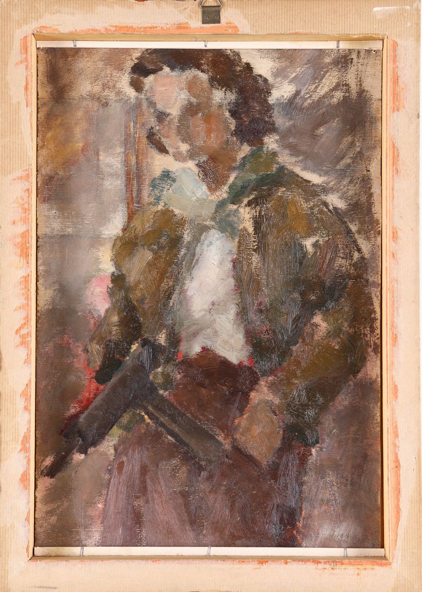 Eugenio Viti - Recto: Profilo di Donna - Verso: Studio di Figura