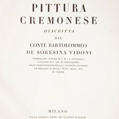 Bartolomeo De Soresina Vidoni - la Pittura Cremonese Descritta