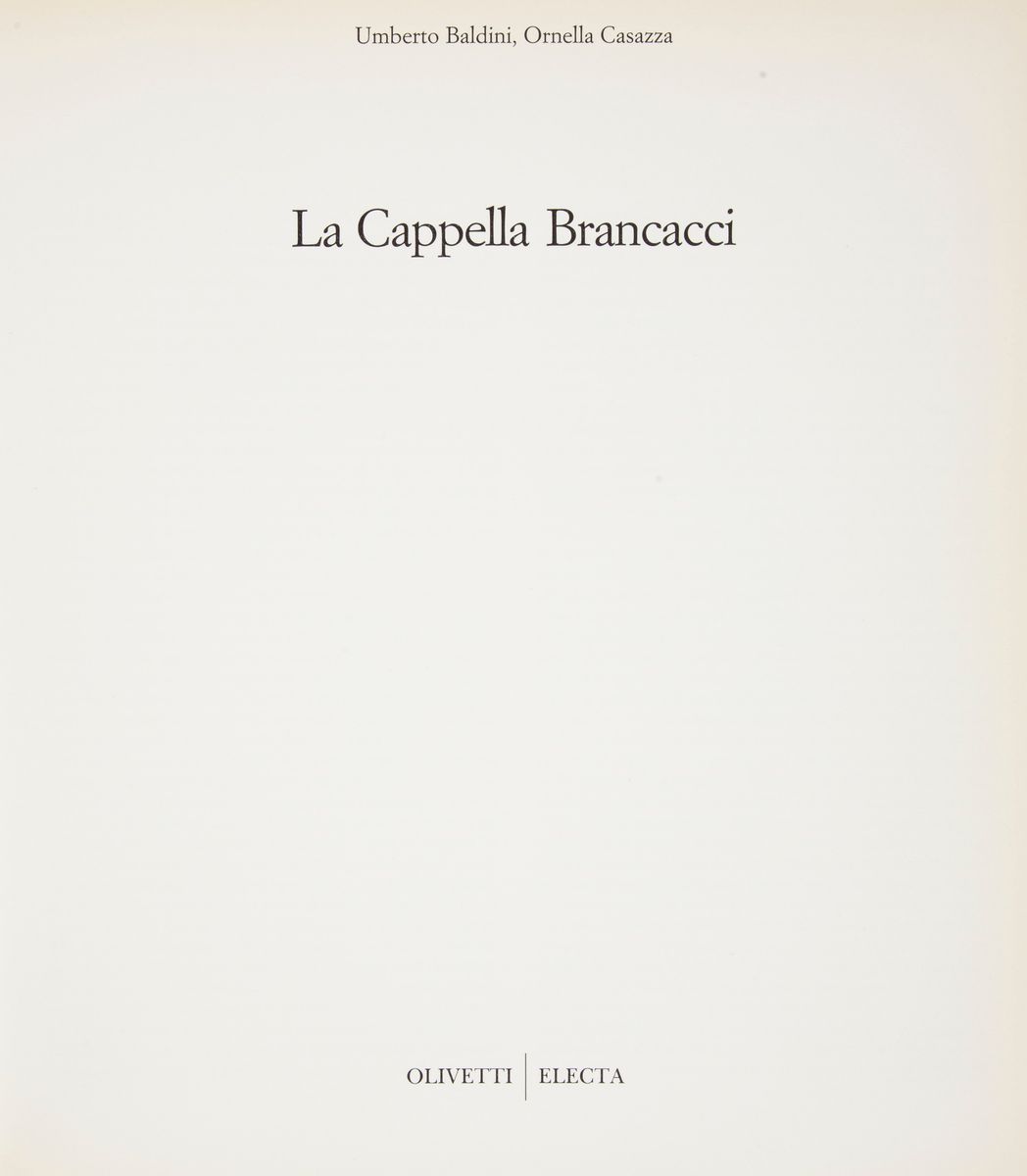 U. Baldini. la Cappella Brancacci - M. Cordaro. Mantegna la Camera degli Sposi