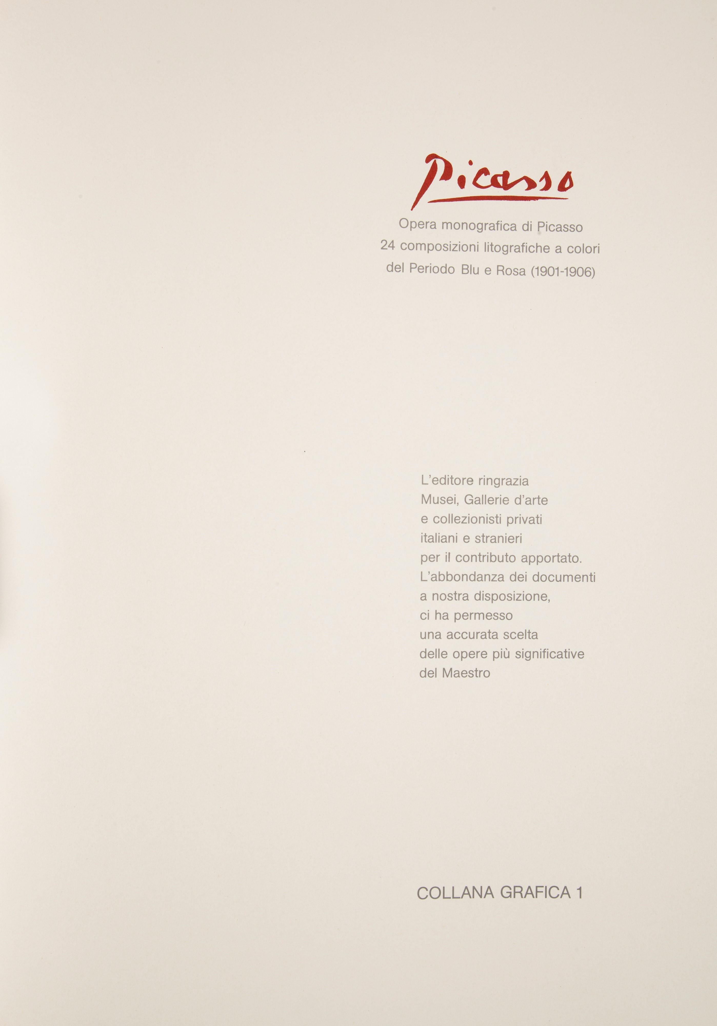 Bruno Rosa. Picasso Periodo Blu e Rosa. Opera Monografica di Picasso. 24 Composizioni Litografich...