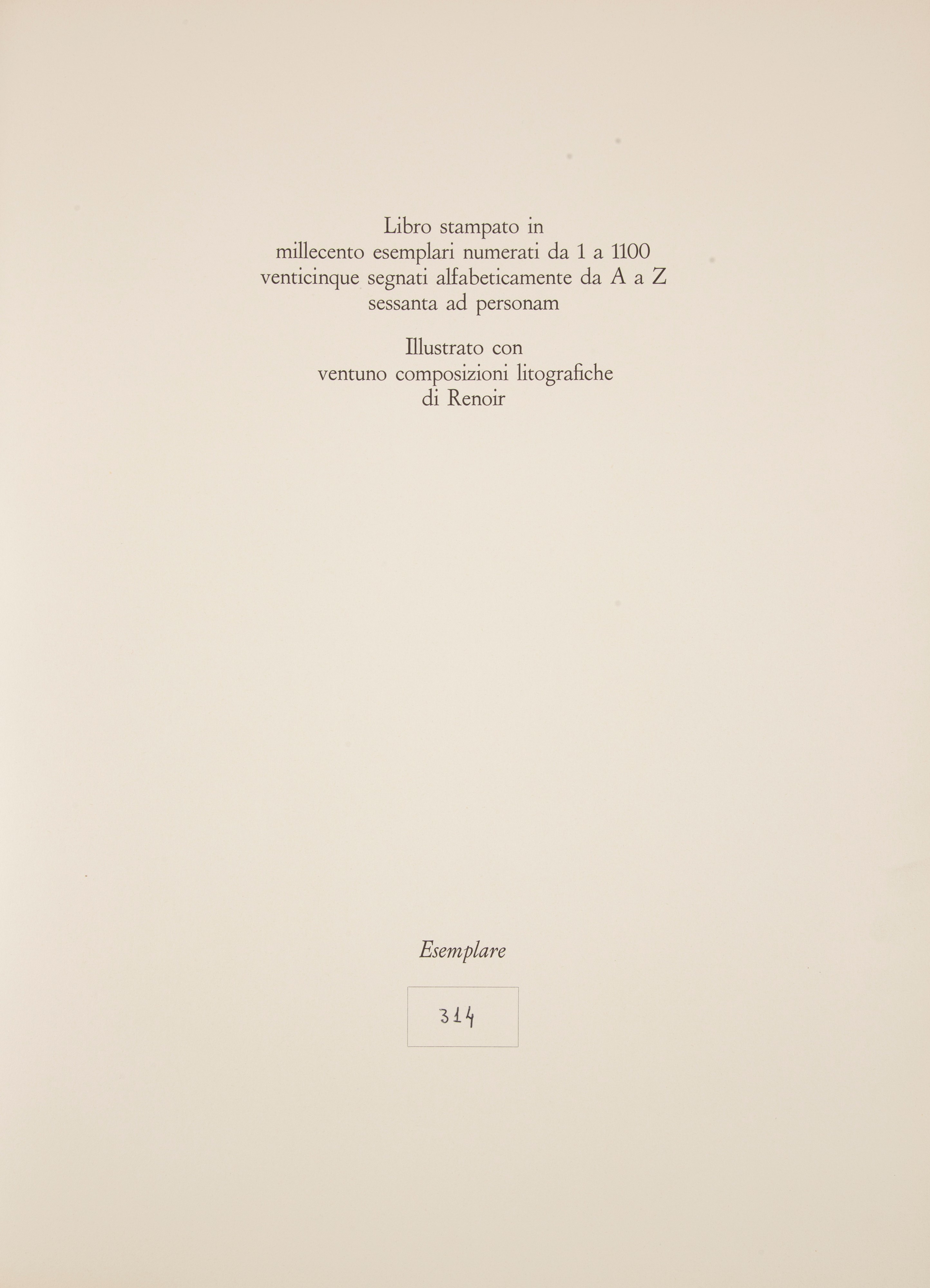 Fezzi Elda. Garibaldo Marussi. Renoir Illustrato con 21 Composizioni Litografiche a Colori di Ren...