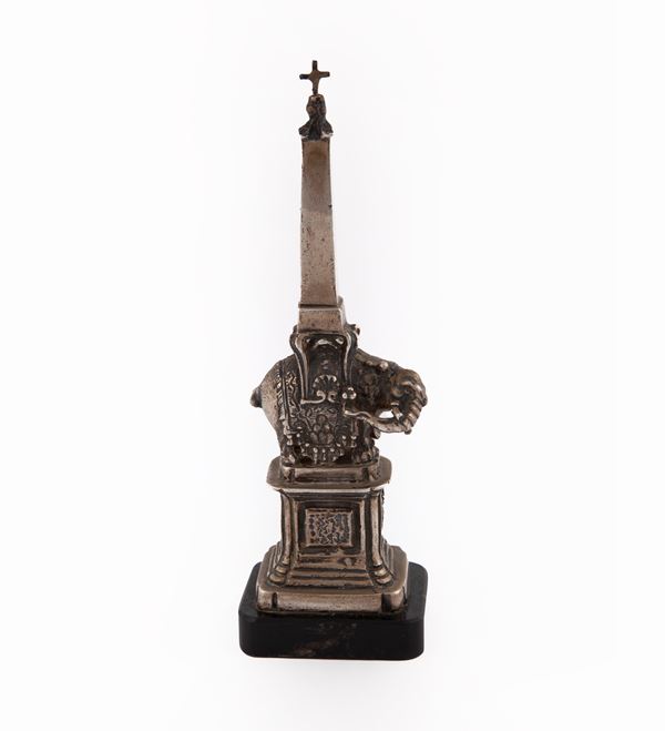 Modello dell'obelisco della Minerva in argento 925