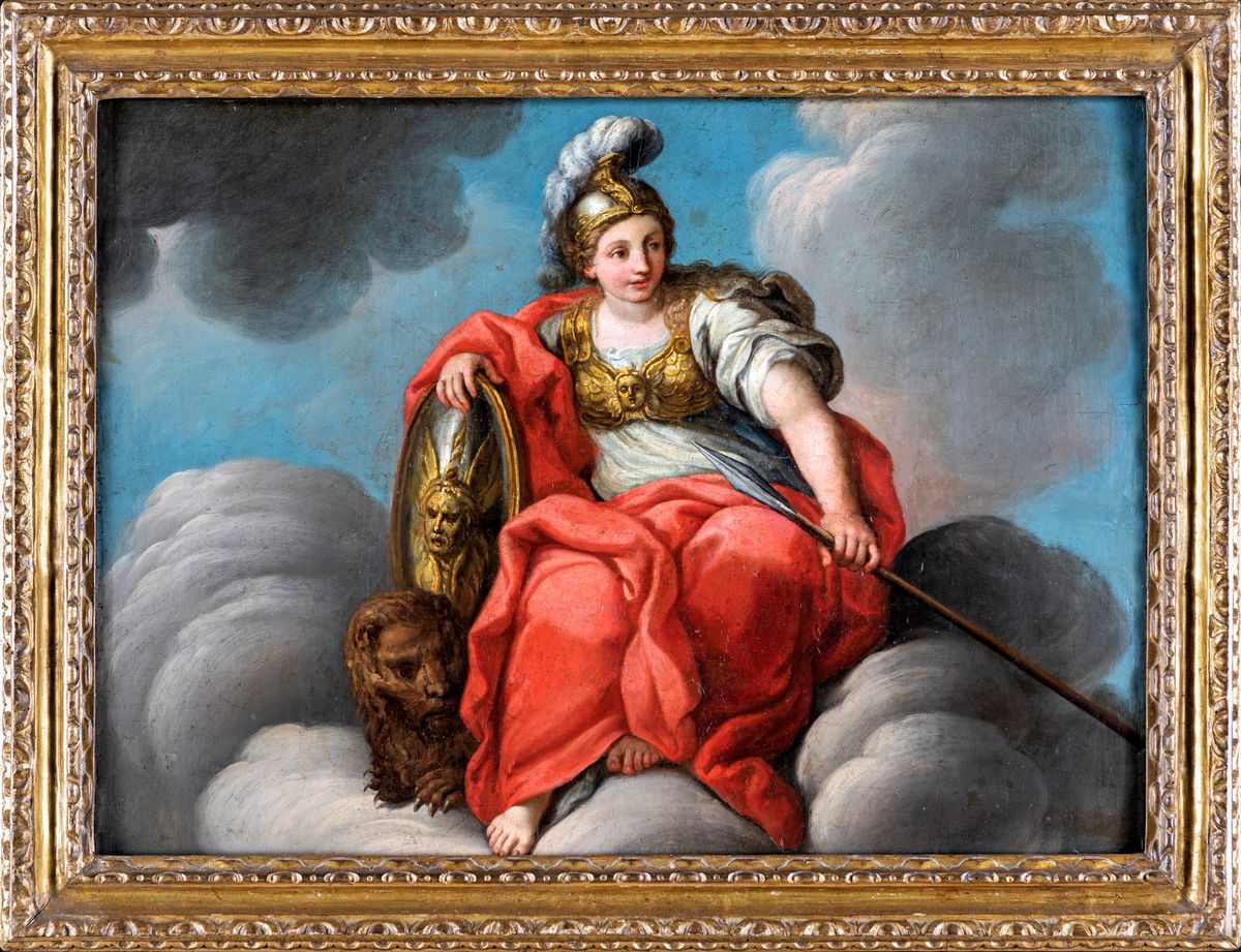 Pittore Romano del XVIII Secolo - Rappresentazione delle Quattro Virtù Cardinali
