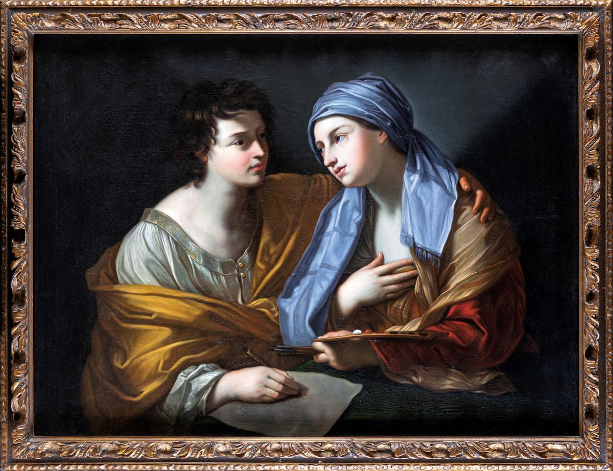 Guido Reni - Coppia di Dipinti con Allegorie delle Arti