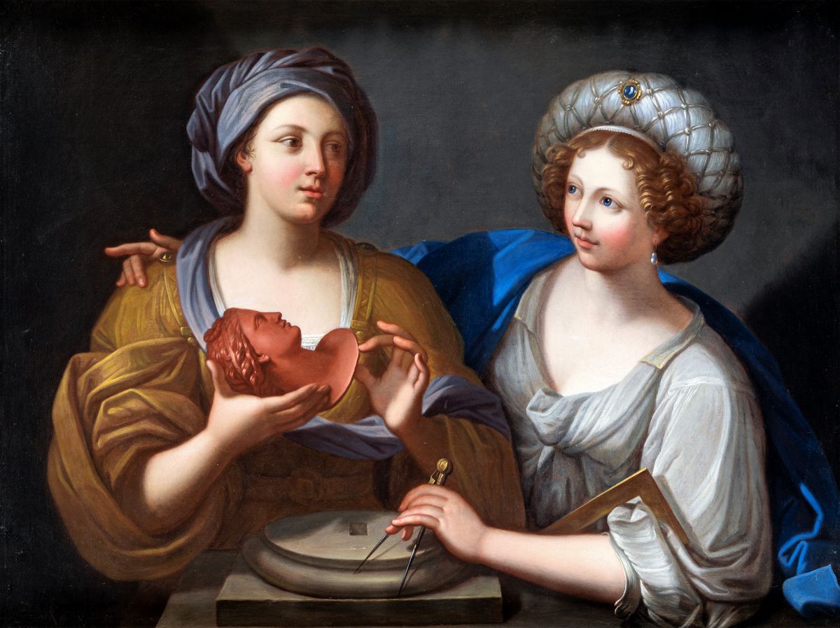 Guido Reni - Coppia di Dipinti con Allegorie delle Arti