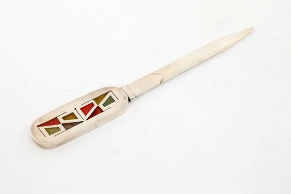 Tagliacarte in argento sterling, manifattura messicana 