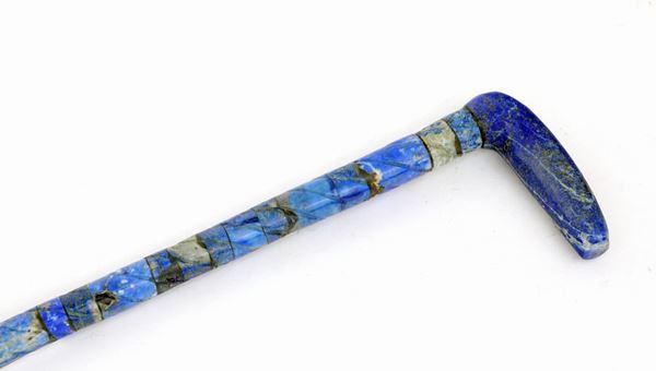 Bastone da passeggio in sodalite  - Asta Antiquariato - Mobili, Tappeti, Sculture e Oggetti d'Arte. - Casa d'Aste Arcadia