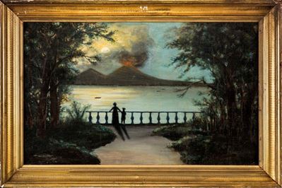 Eruzione del Vesuvio al Chiaro di Luna