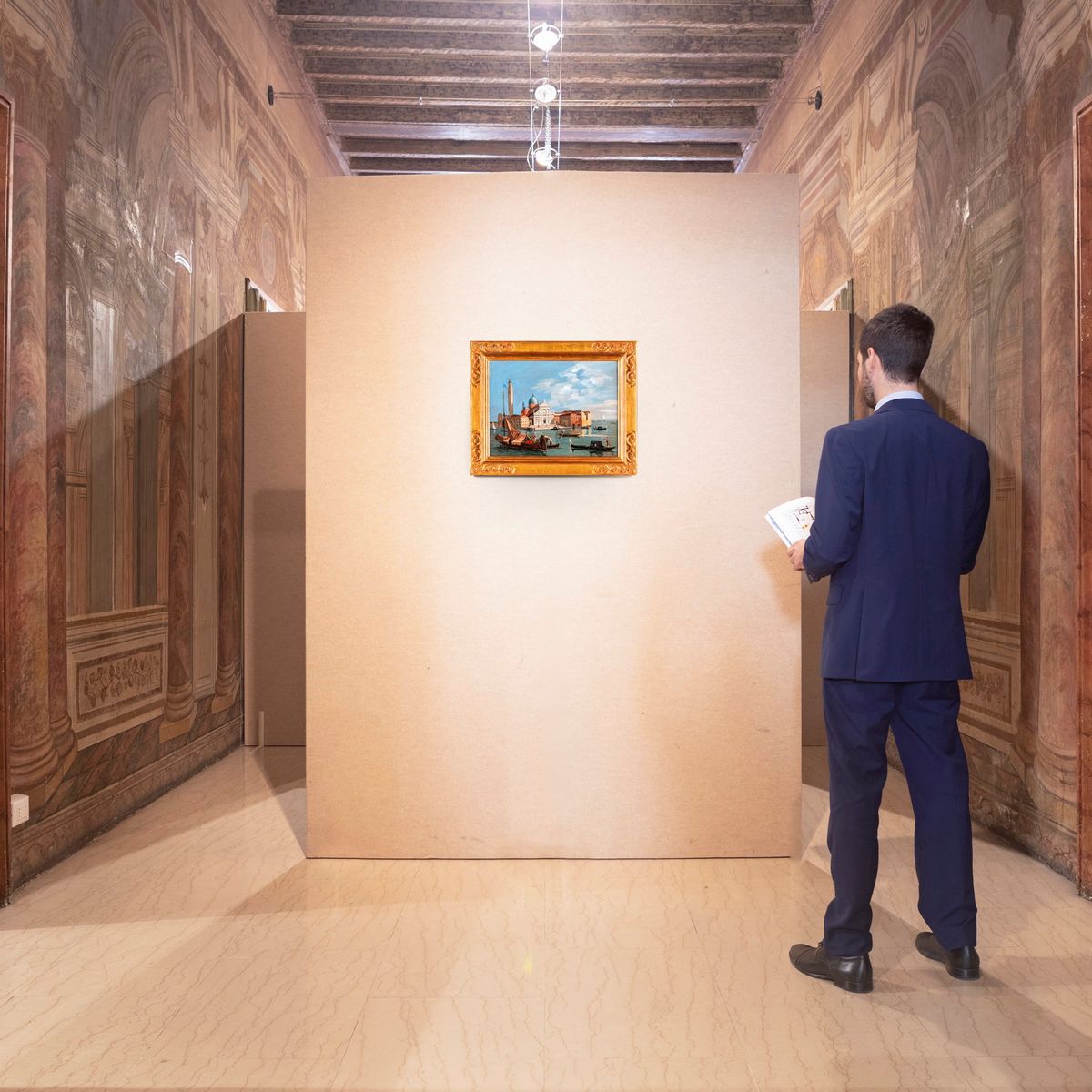 Scuola Veneta del XIX Secolo - Veduta di San Giorgio Maggiore