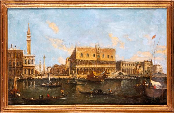 Scuola veneta del XVIII secolo - Venezia - Palazzo Ducale dal Canal Grande
